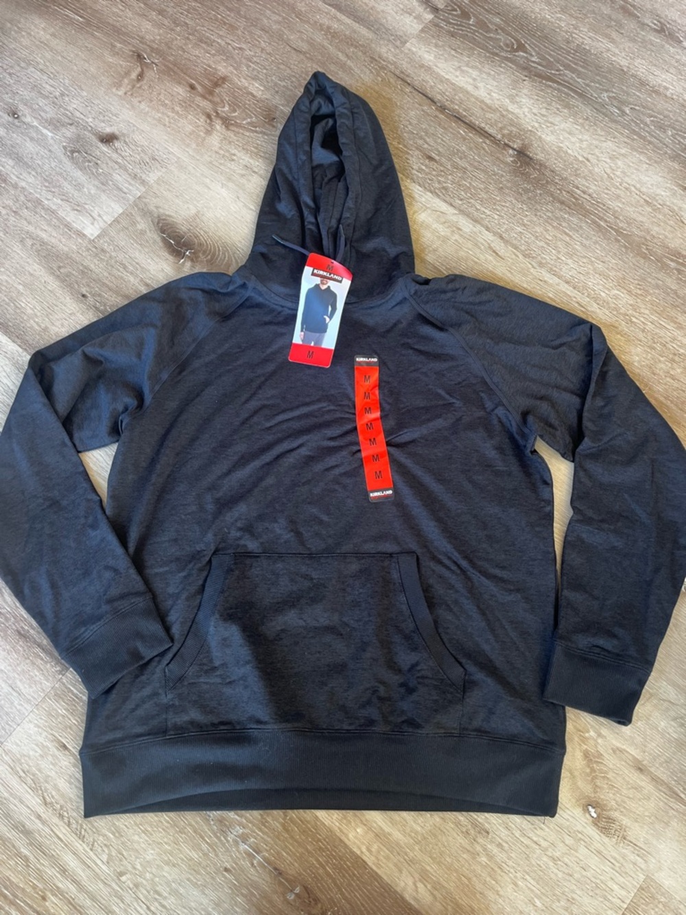 Kirkland Signature Black Hooded Pullover Sweatshirt